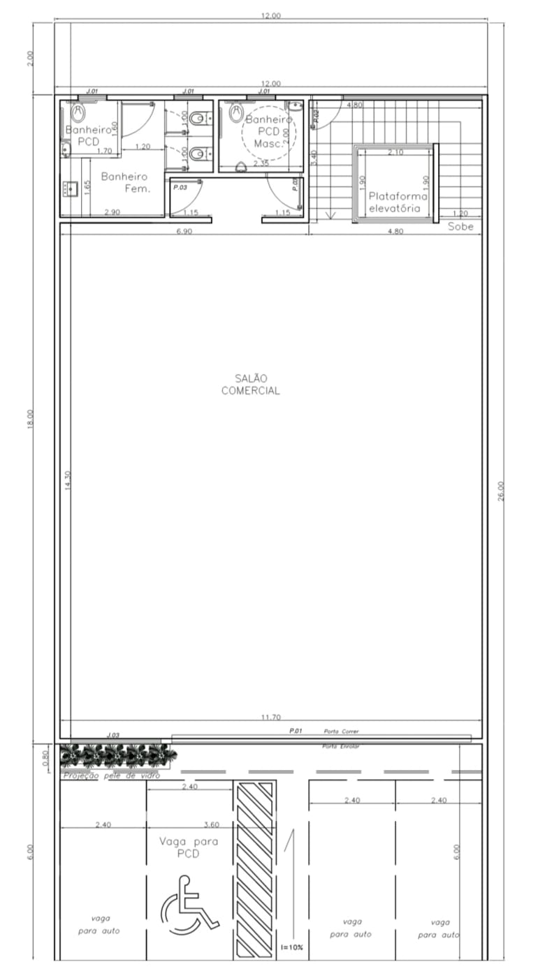 Planta - LOCAÇÃO DE PRÉDIO COMERCIAL EM LOCALIZAÇÃO ESTRATÉGICA! COM CONDIÇÕES ESPECIAS - Ética Imobiliaria